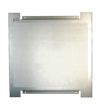 perforated metal plate for wall mounting 800 x 800 mm zinc-coated steel