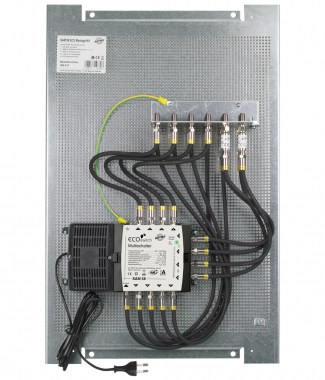 Multi-switch on perforated plate for 8 participants, pre-assembled, saves time and money