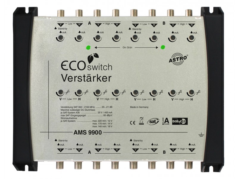 Product: AMS 9900 ECOswitch, Premium, remote fed SAT-IF amplifier
