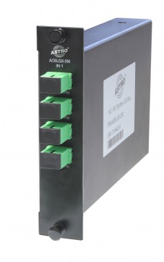 Optical distributor 1 to 4, 25:25:25:25, SC/APC, LGX cassette