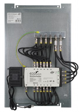 Multi-switch on perforated plate for 12 participants, pre-assembled, saves time and money