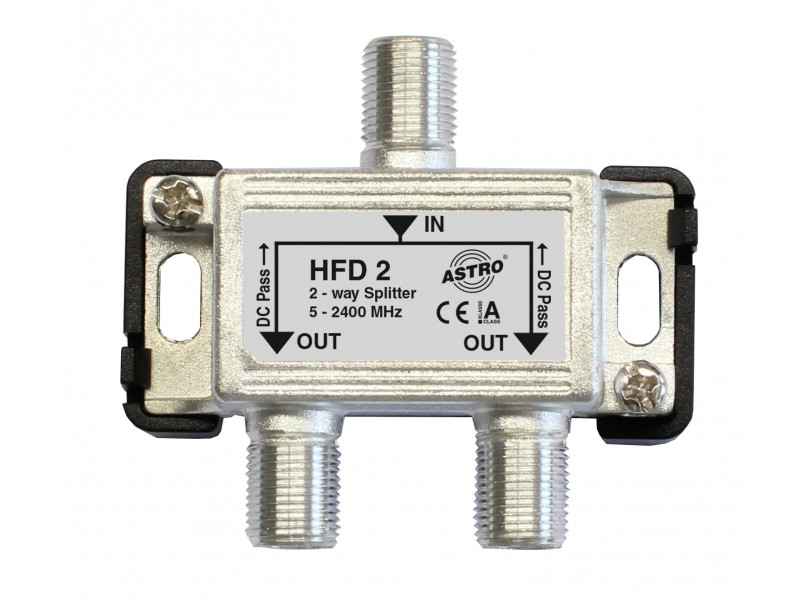 Product: HFD 2, 2-way splitter for SAT and CATV