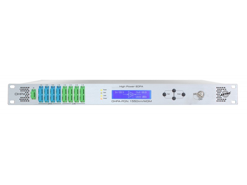 Product: OHPA-08190-WDM AC, Optical high power amplifier 8 x 19 dBm with WDM