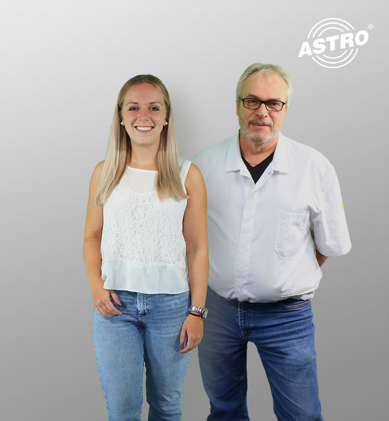 Vertriebsinnendienst bei ASTRO: welcome Ramonda Raedig, vielen Dank Reinhard Kotzerke