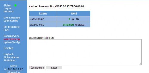 U 125 license for AAC decoder