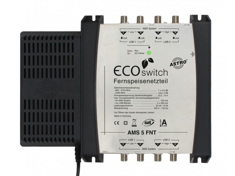 Product: AMS 5 FNT Ecoswitch, Remote feed power supply unit for AMS 5 cascadable multiswitch system