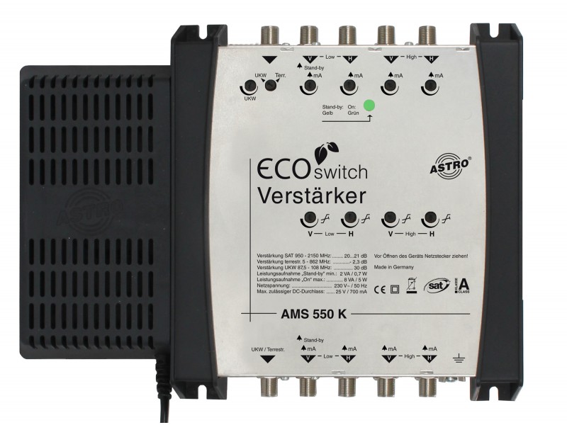 Product: AMS 550 K ECOswitch, Premium SAT-IF amplifier