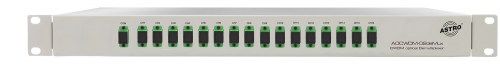 Optischer Demultiplexer, 16fach, CWDM Wellenlänge auf Anfrage, optische Anschlüsse: SC/APC, single mode fibre, 19"-1HU