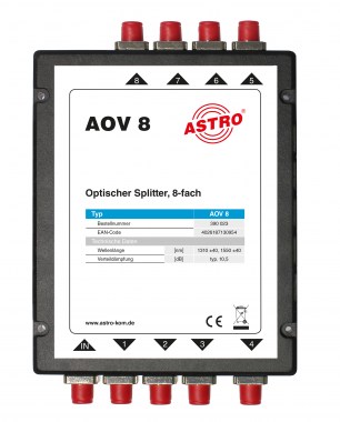 AOV 8 optical 8-way splitter
