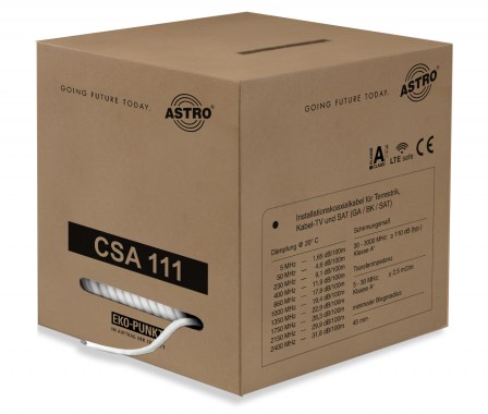 Produktabbildung CSA 111/250, Hausinstallationskabel für Terrestrik, Kabel-TV und SAT