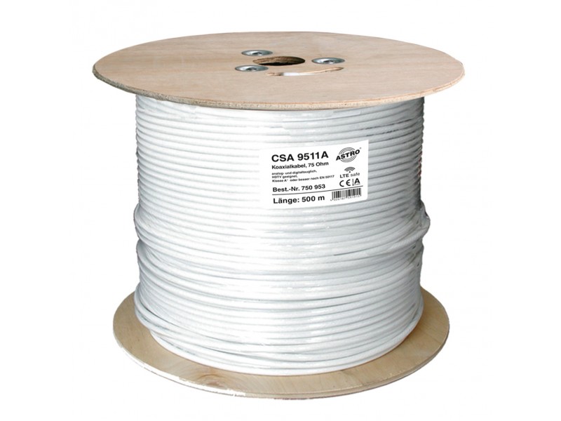 Produktabbildung CSA 9511A/500, Hausinstallationskabel für Terrestrik, Kabel-TV und SAT