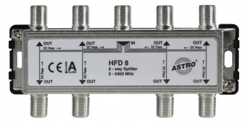 Product: HFD 8, 8-way splitter for SAT and CATV