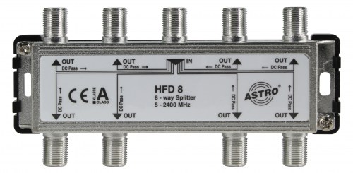 Produktabbildung HFD 8, 8-fach Verteiler für SAT und BK