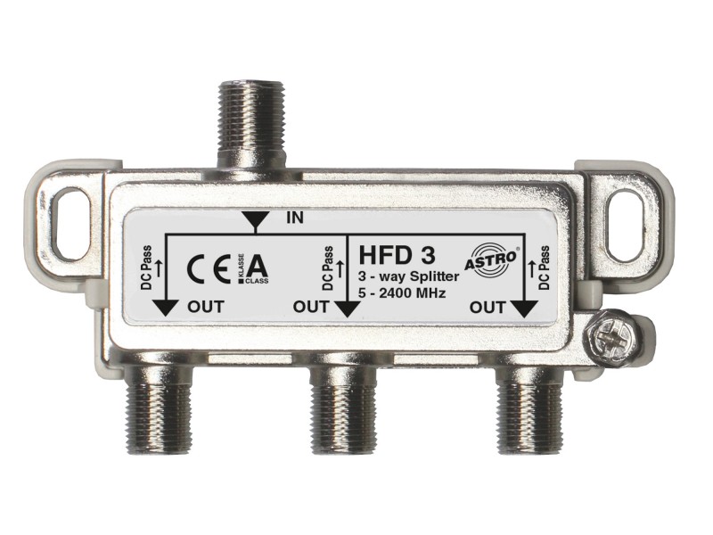 Product: HFD 3, 3-way splitter for SAT and CATV