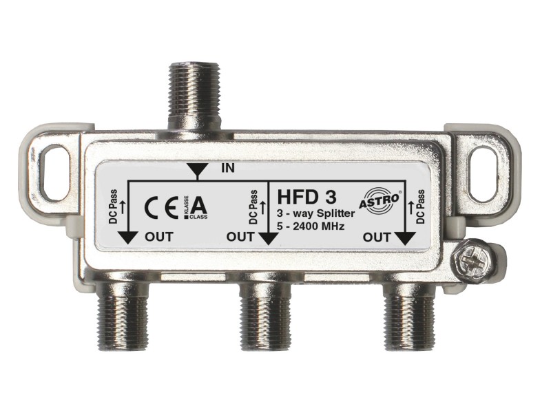 Produktabbildung HFD 3, 3-fach Verteiler für SAT und BK