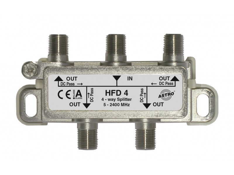 Product: HFD 4, 4-way splitter for SAT and CATV