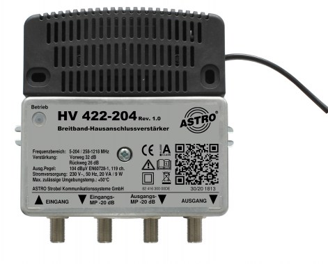 Produktabbildung HV 422-204, DOCSIS 3.1 Hausanschlussverstärker