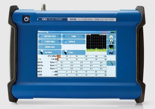 Compact measuring device for installation and troubleshooting of coaxial distribution systems