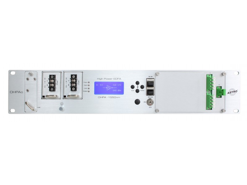 Product: OHPAo-08170 DC, Optical high power amplifier 8 x 17 dBm DC power supply