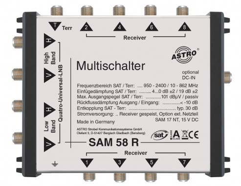 Produktabbildung SAM 58 R, Kompakt-Standalone-Multischalter