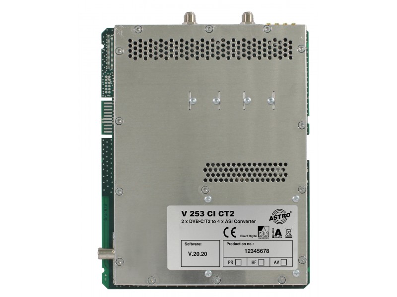 Produktabbildung V 253 CT2 CI, Signalumsetzer 2 x DVB-C, DVB-T oder DVB-T2 in 4 x ASI