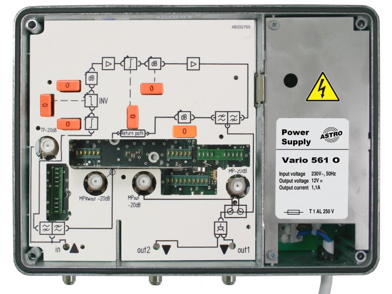 Produktabbildung VARIO 561 O, Ortsgespeister, modularer Breitbandverstärker