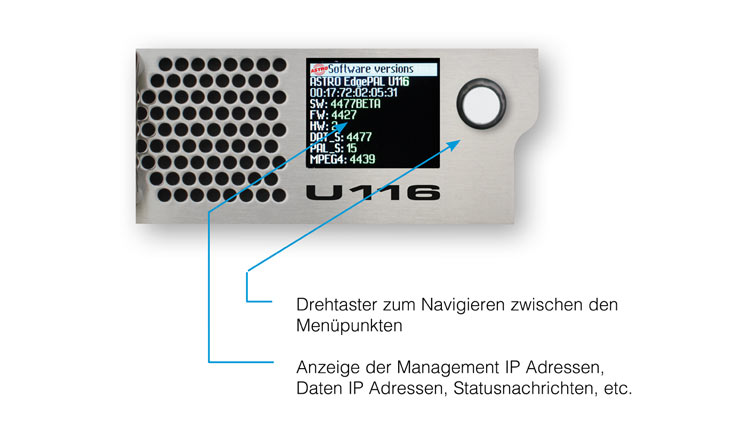 Leichte Bedienung über Frontpanel